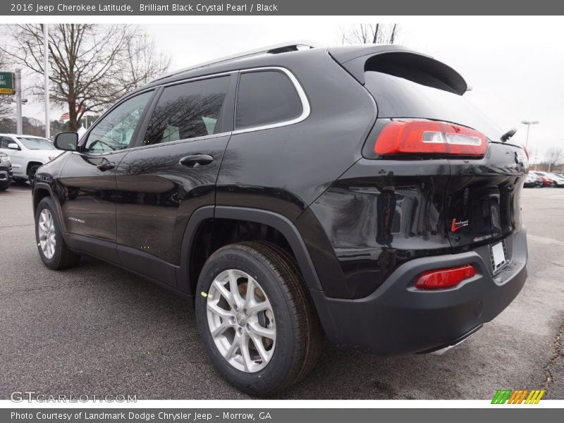 Brilliant Black Crystal Pearl / Black 2016 Jeep Cherokee Latitude