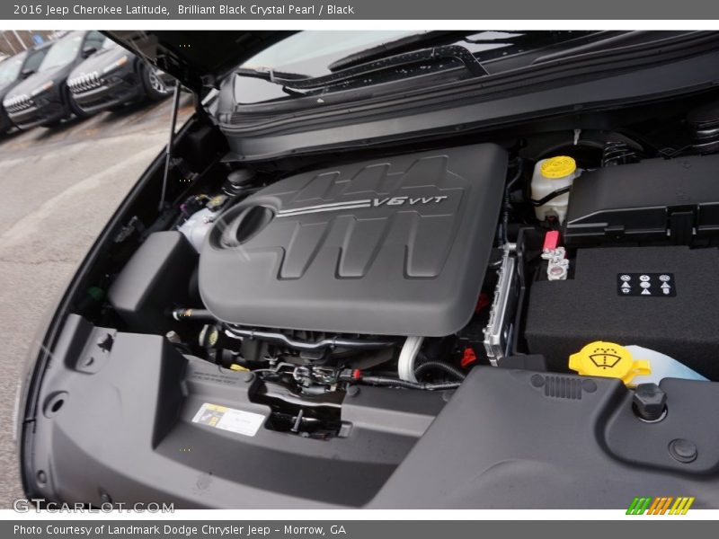 Brilliant Black Crystal Pearl / Black 2016 Jeep Cherokee Latitude