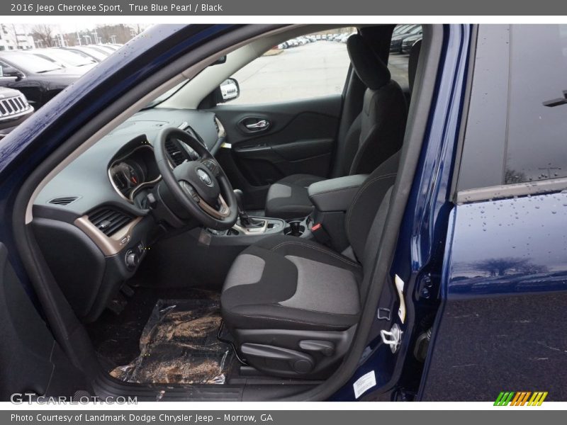 True Blue Pearl / Black 2016 Jeep Cherokee Sport