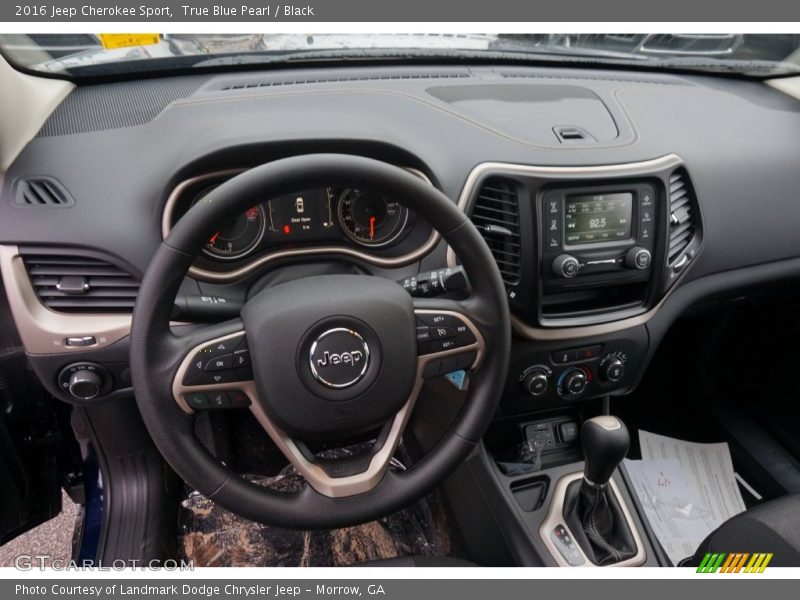 True Blue Pearl / Black 2016 Jeep Cherokee Sport