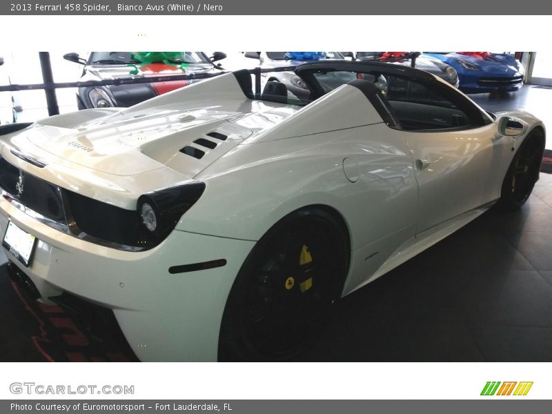 Bianco Avus (White) / Nero 2013 Ferrari 458 Spider