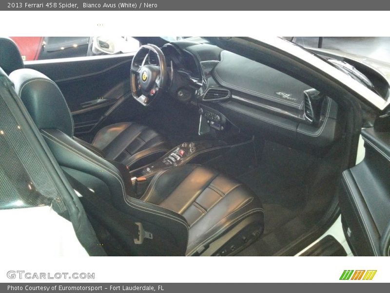 Bianco Avus (White) / Nero 2013 Ferrari 458 Spider
