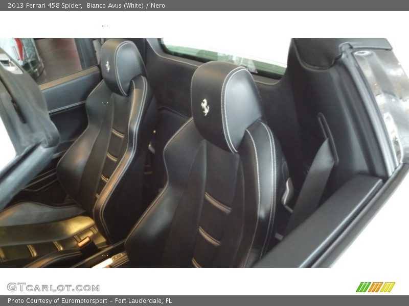 Bianco Avus (White) / Nero 2013 Ferrari 458 Spider