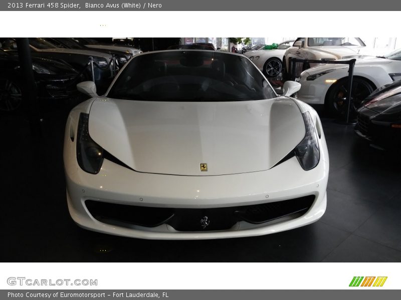 Bianco Avus (White) / Nero 2013 Ferrari 458 Spider