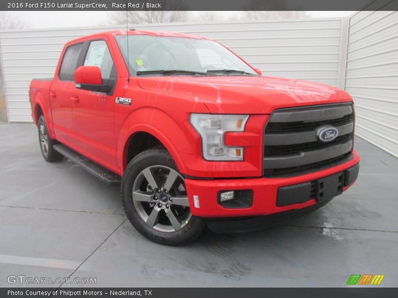 Race Red / Black 2016 Ford F150 Lariat SuperCrew