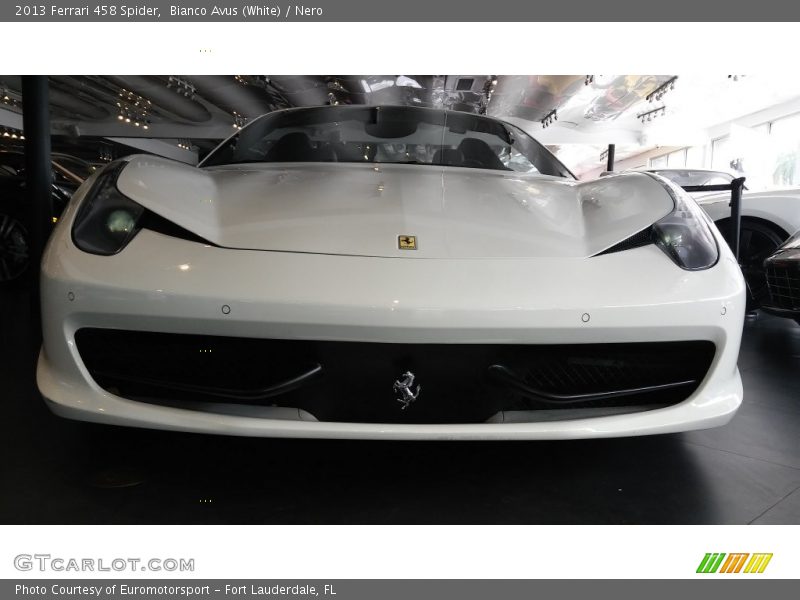 Bianco Avus (White) / Nero 2013 Ferrari 458 Spider
