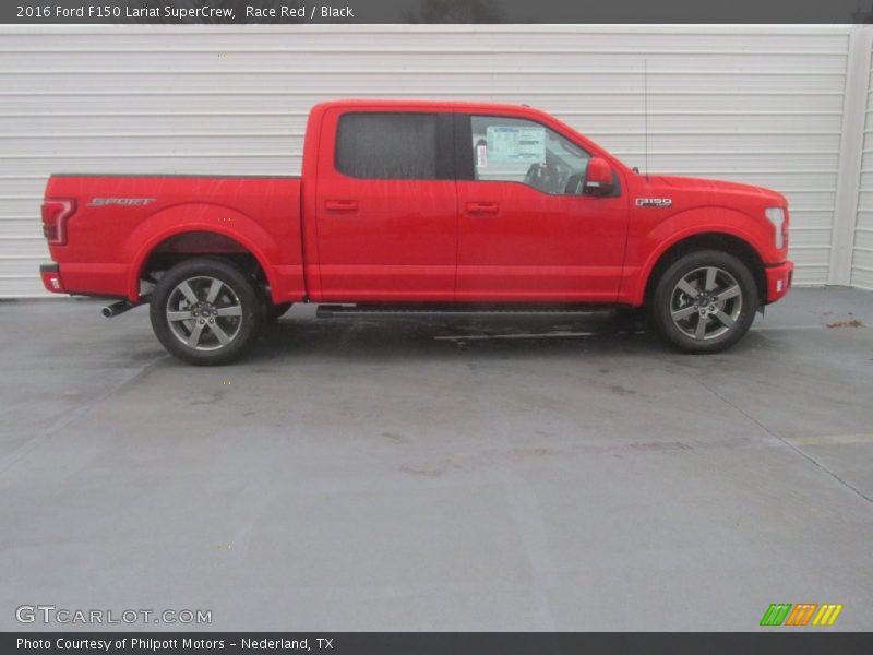 Race Red / Black 2016 Ford F150 Lariat SuperCrew