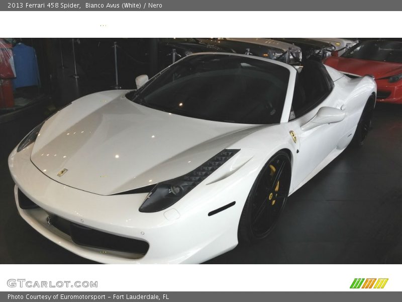 Bianco Avus (White) / Nero 2013 Ferrari 458 Spider