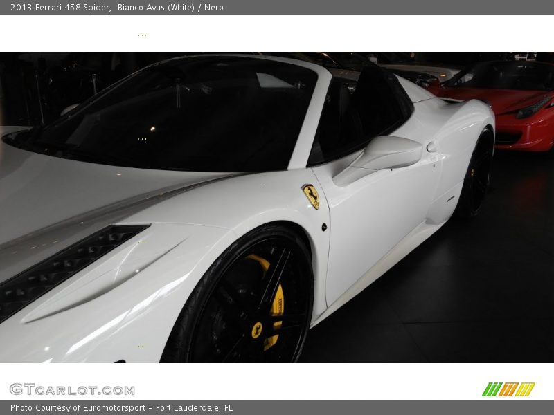 Bianco Avus (White) / Nero 2013 Ferrari 458 Spider