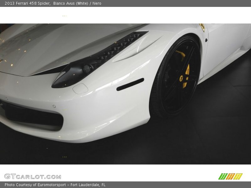 Bianco Avus (White) / Nero 2013 Ferrari 458 Spider