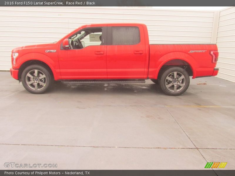 Race Red / Black 2016 Ford F150 Lariat SuperCrew