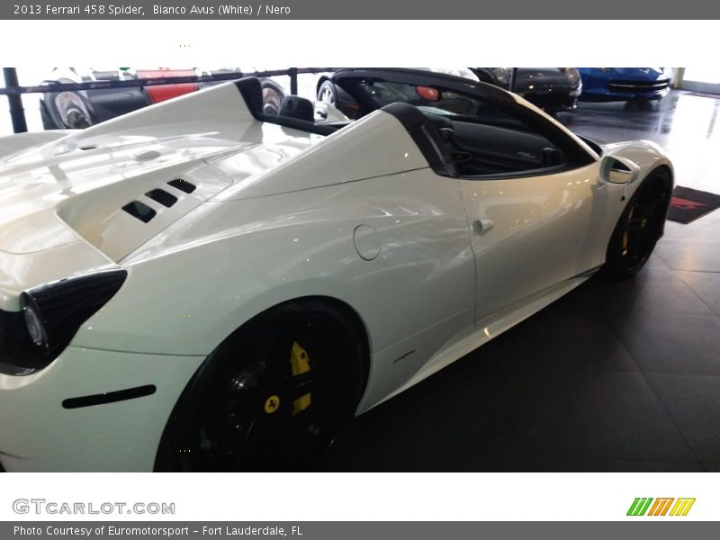 Bianco Avus (White) / Nero 2013 Ferrari 458 Spider