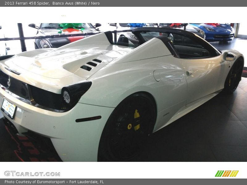 Bianco Avus (White) / Nero 2013 Ferrari 458 Spider