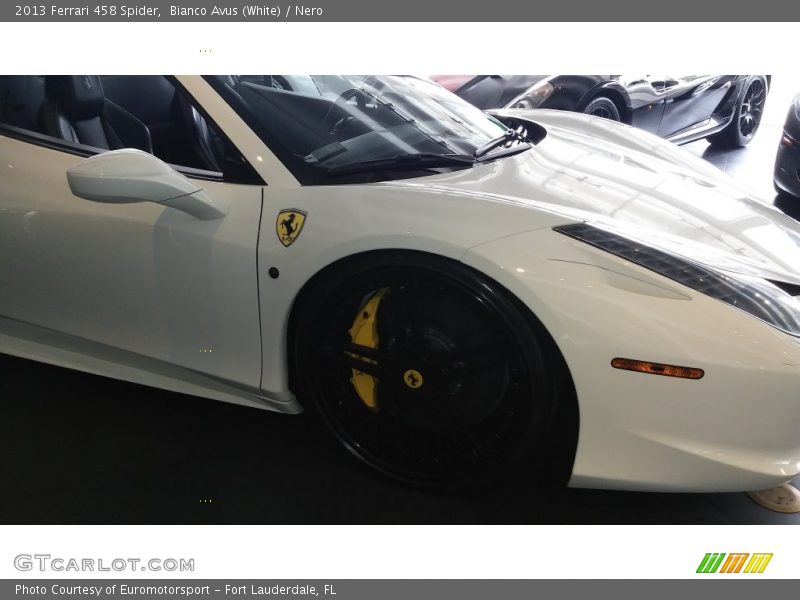 Bianco Avus (White) / Nero 2013 Ferrari 458 Spider