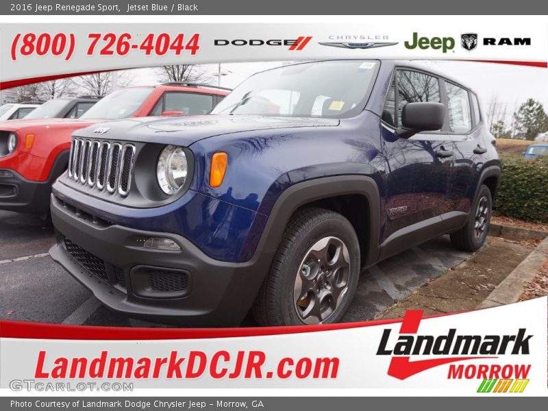 Jetset Blue / Black 2016 Jeep Renegade Sport