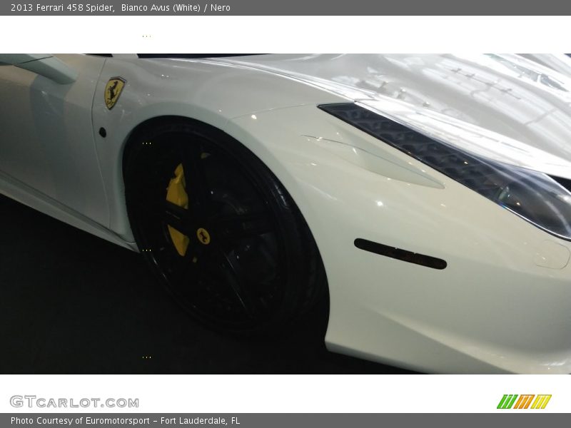 Bianco Avus (White) / Nero 2013 Ferrari 458 Spider