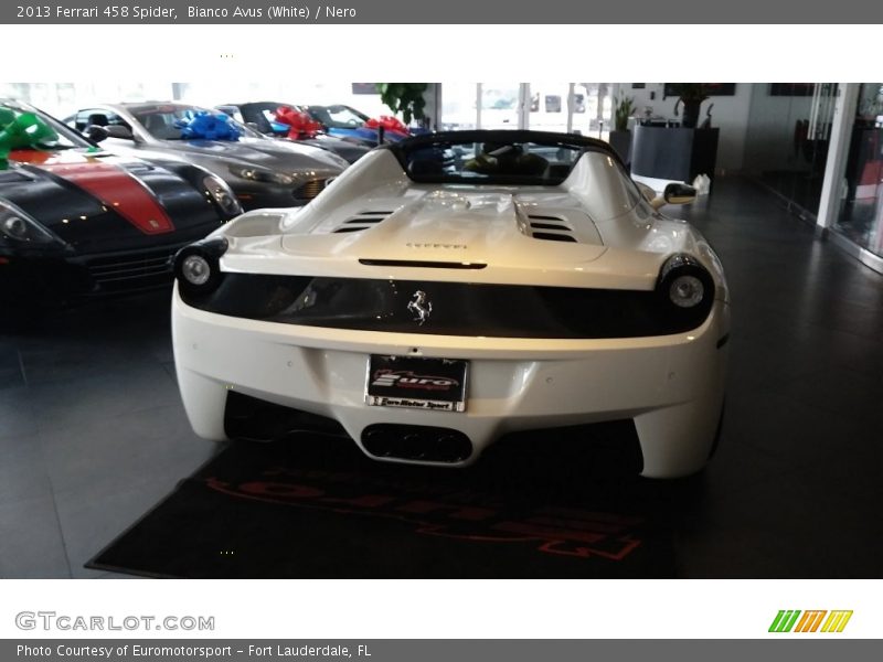 Bianco Avus (White) / Nero 2013 Ferrari 458 Spider