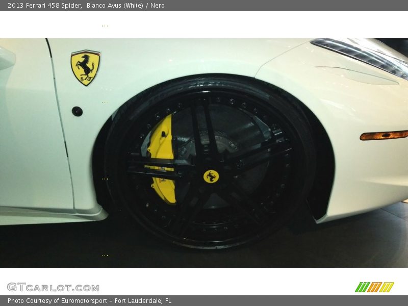Bianco Avus (White) / Nero 2013 Ferrari 458 Spider