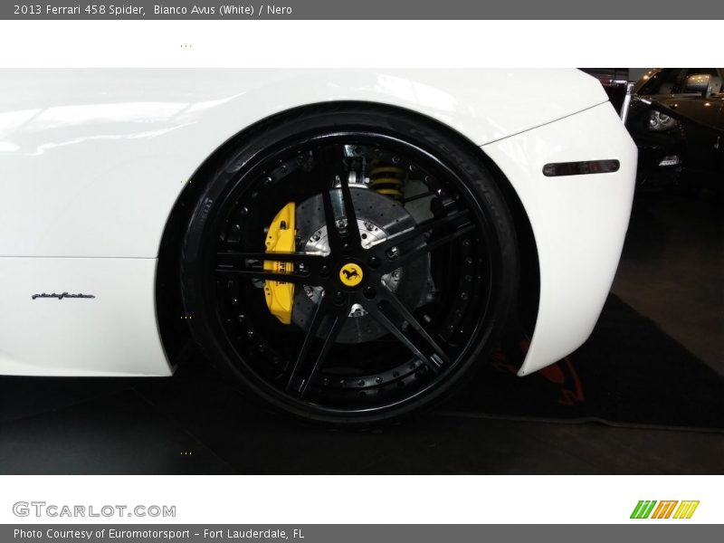 Bianco Avus (White) / Nero 2013 Ferrari 458 Spider