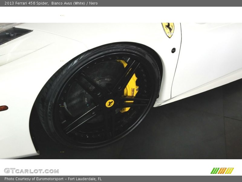 Bianco Avus (White) / Nero 2013 Ferrari 458 Spider