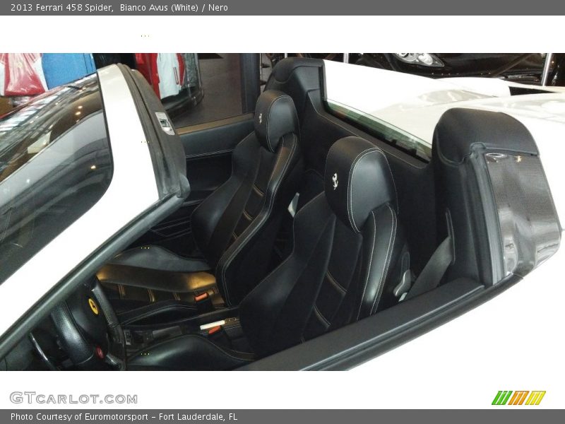 Bianco Avus (White) / Nero 2013 Ferrari 458 Spider
