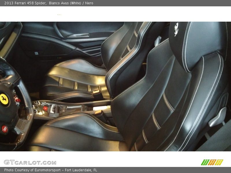 Bianco Avus (White) / Nero 2013 Ferrari 458 Spider