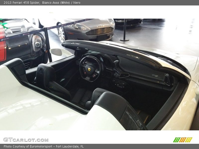Bianco Avus (White) / Nero 2013 Ferrari 458 Spider