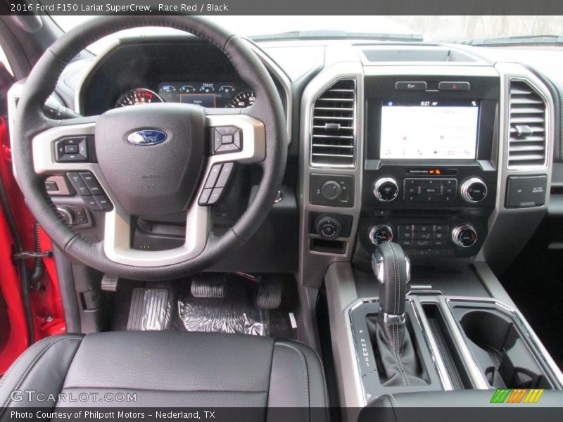 Race Red / Black 2016 Ford F150 Lariat SuperCrew