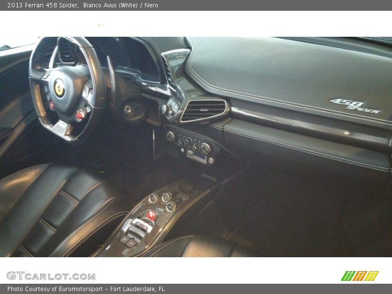 Bianco Avus (White) / Nero 2013 Ferrari 458 Spider