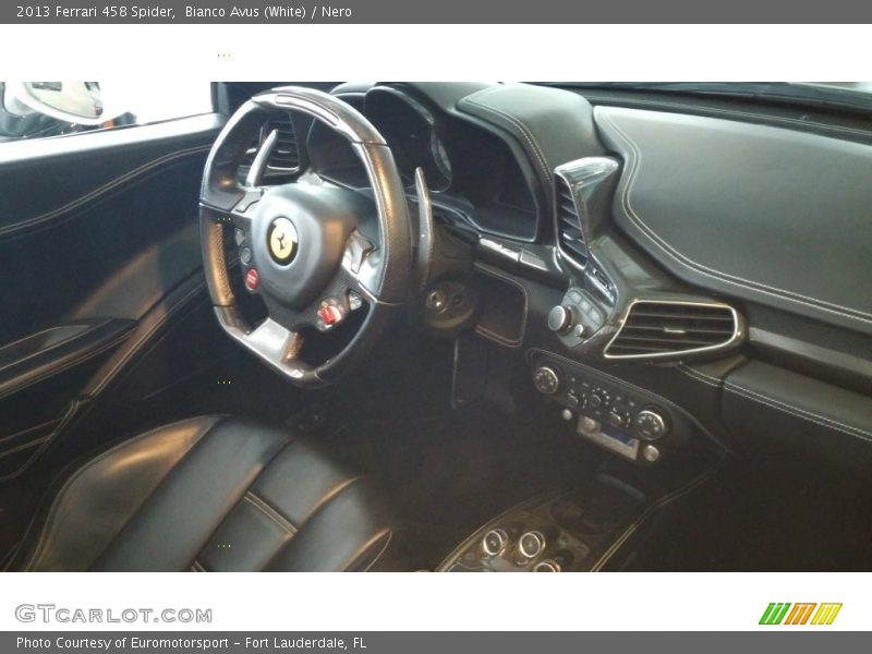 Bianco Avus (White) / Nero 2013 Ferrari 458 Spider