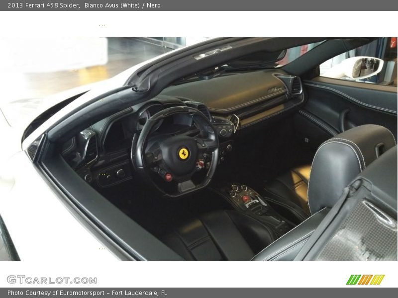 Bianco Avus (White) / Nero 2013 Ferrari 458 Spider