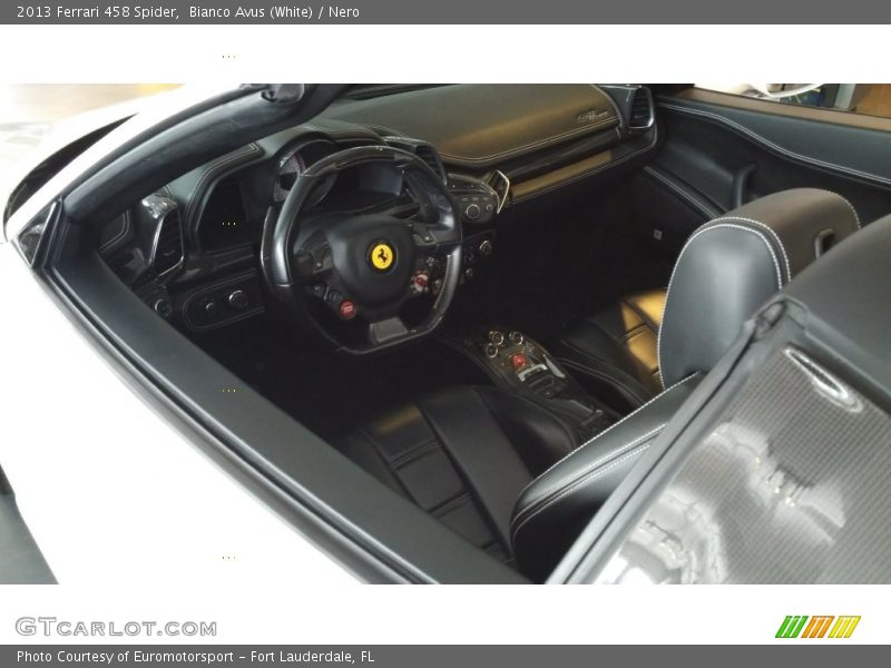 Bianco Avus (White) / Nero 2013 Ferrari 458 Spider