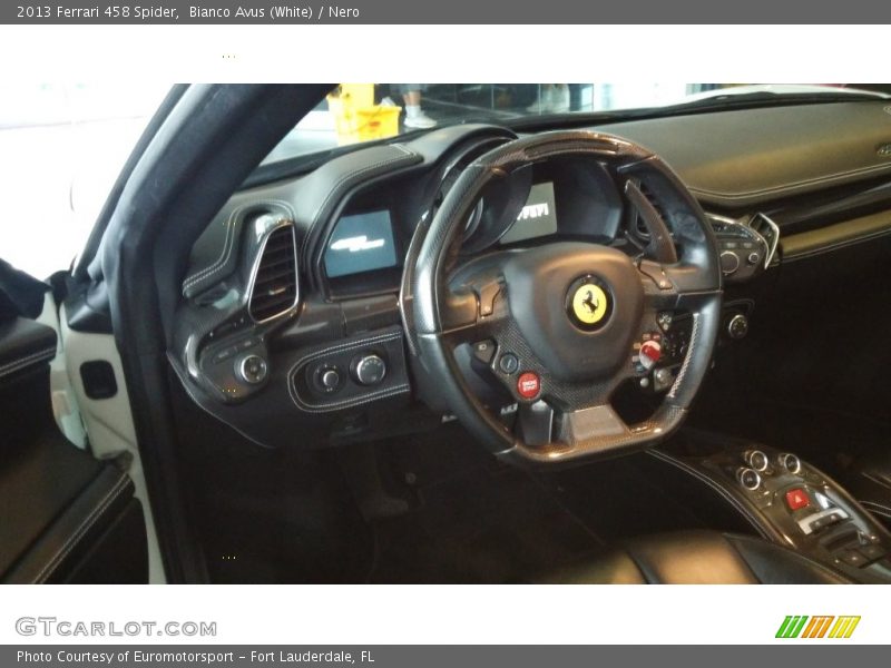 Bianco Avus (White) / Nero 2013 Ferrari 458 Spider