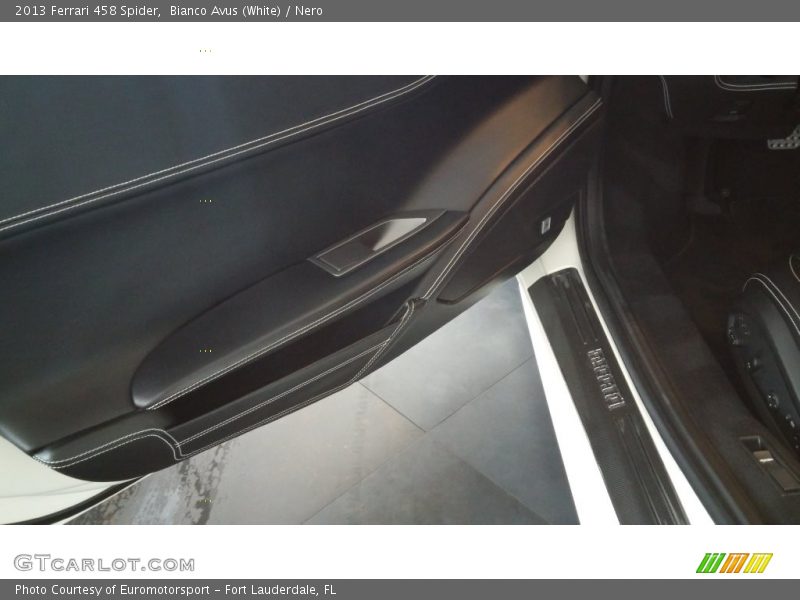Bianco Avus (White) / Nero 2013 Ferrari 458 Spider