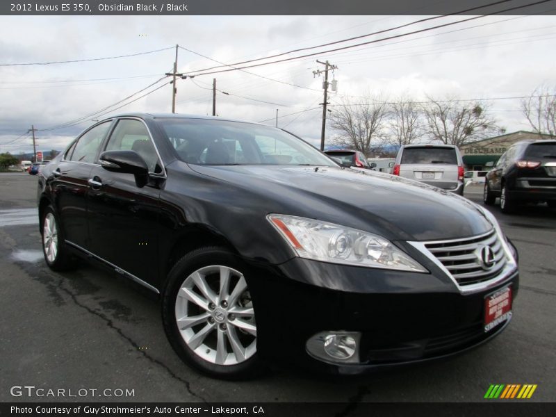 Obsidian Black / Black 2012 Lexus ES 350