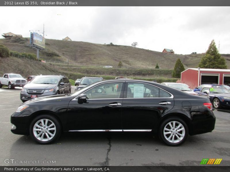 Obsidian Black / Black 2012 Lexus ES 350