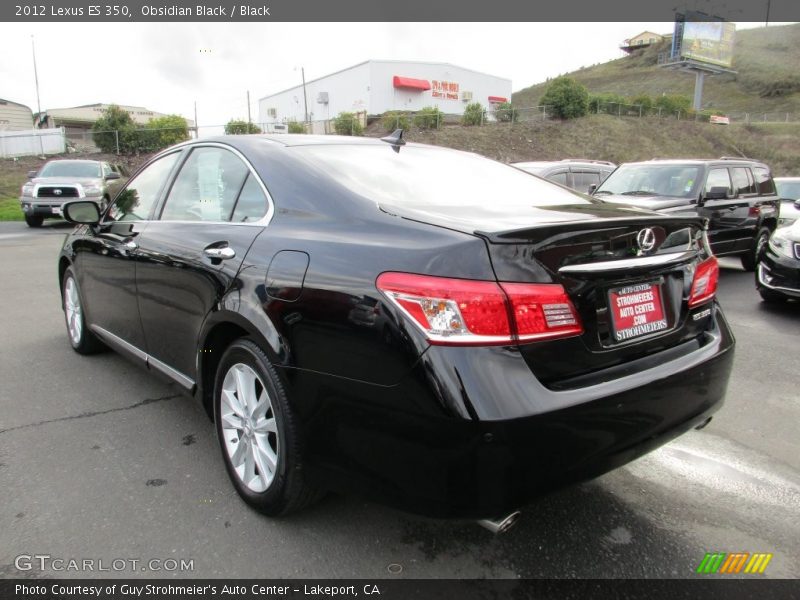 Obsidian Black / Black 2012 Lexus ES 350