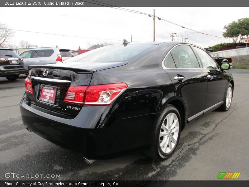 Obsidian Black / Black 2012 Lexus ES 350