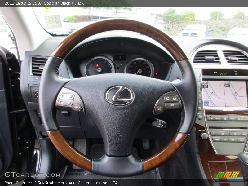 Obsidian Black / Black 2012 Lexus ES 350