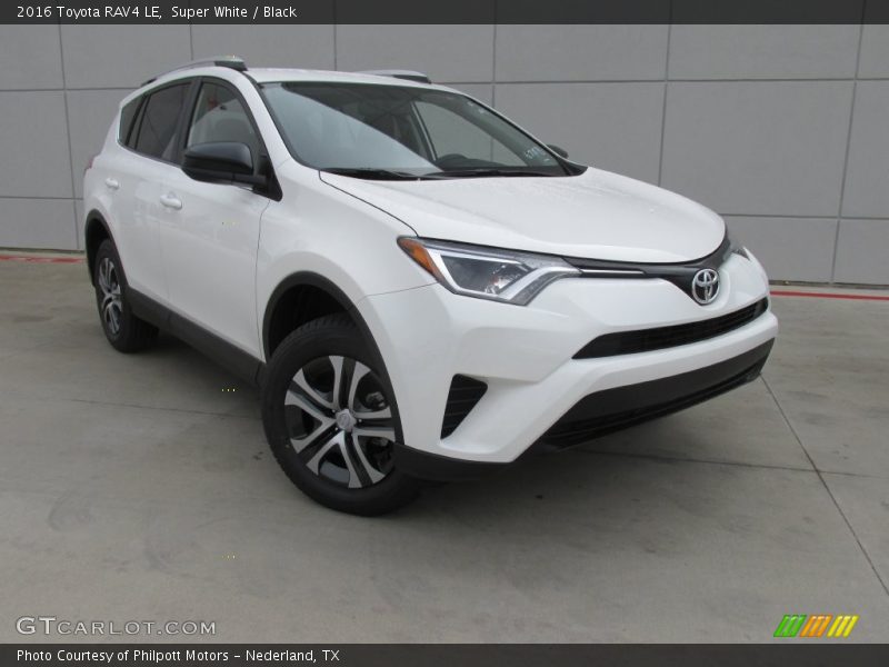 Super White / Black 2016 Toyota RAV4 LE