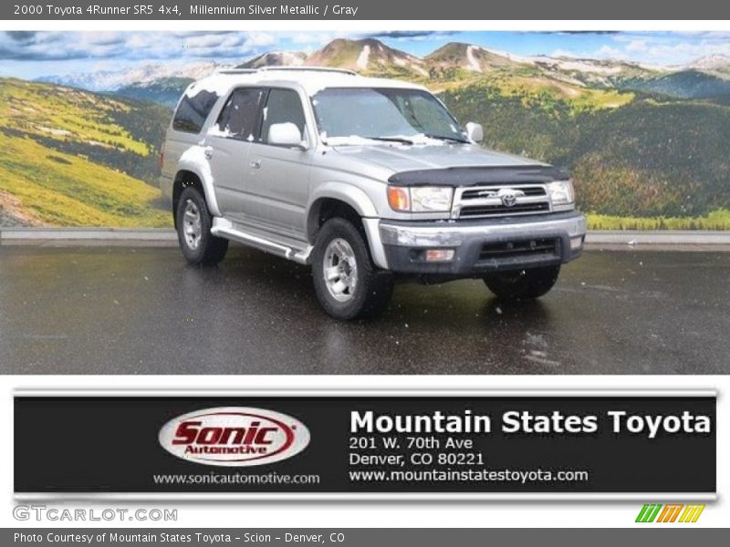 Millennium Silver Metallic / Gray 2000 Toyota 4Runner SR5 4x4