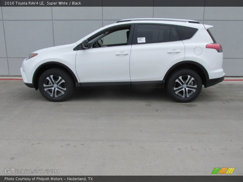 Super White / Black 2016 Toyota RAV4 LE