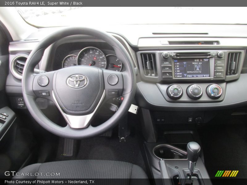 Super White / Black 2016 Toyota RAV4 LE