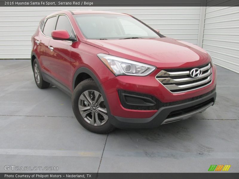 Serrano Red / Beige 2016 Hyundai Santa Fe Sport