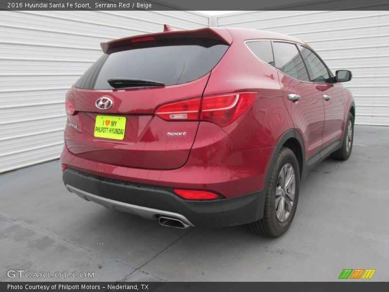 Serrano Red / Beige 2016 Hyundai Santa Fe Sport