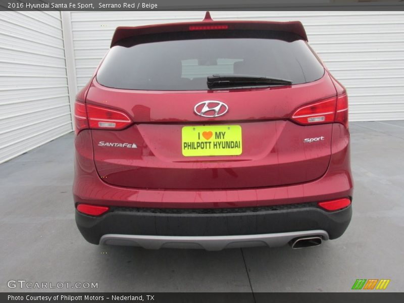 Serrano Red / Beige 2016 Hyundai Santa Fe Sport