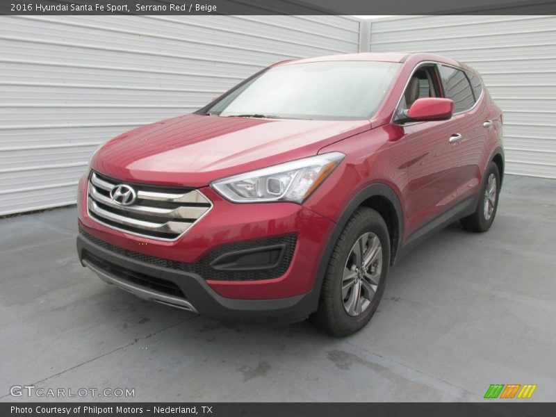Serrano Red / Beige 2016 Hyundai Santa Fe Sport