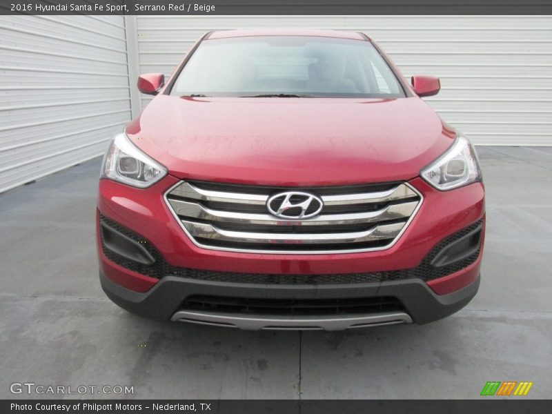 Serrano Red / Beige 2016 Hyundai Santa Fe Sport