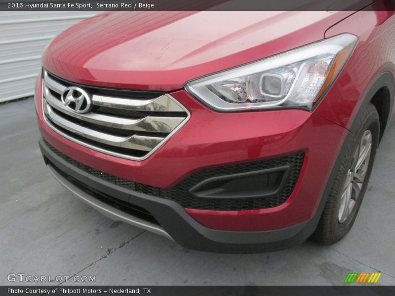 Serrano Red / Beige 2016 Hyundai Santa Fe Sport