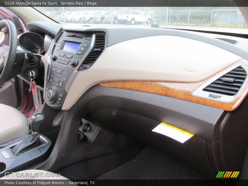 Serrano Red / Beige 2016 Hyundai Santa Fe Sport